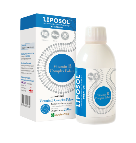 Liposol  Liposomalna witamina B Complex Folate 100%TM 250 ml - Aliness