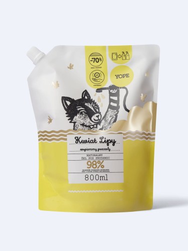 Żel pod prysznic Kwiat Lipy refill 800 ml - Yope