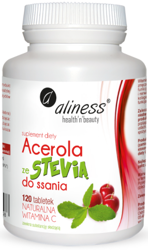 Acerola ze stewią 120 tabletek do ssania - Aliness