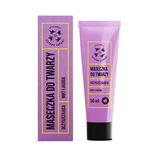 Maseczka do twarzy oczyszczająca Mirt i Jagoda 50 ml - Cztery Szpaki
