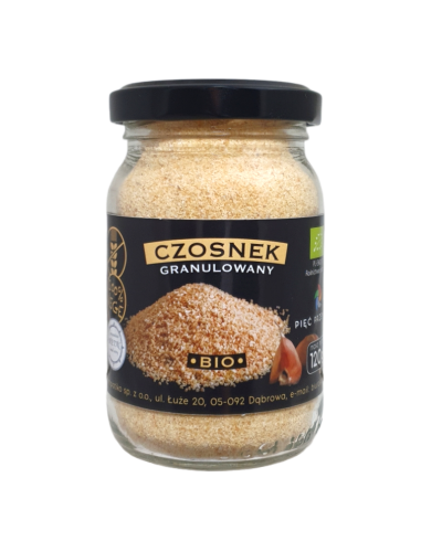 Czosnek granulowany BIO 120 g - Pięć Przemian