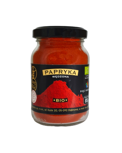 Papryka wędzona BIO bezglutenowa 85 g - Pięć Przemian