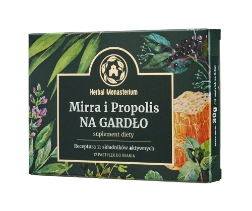 Mirra i Propolis na Gardło 12 pastylek - Herbal Monasterium