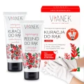 Intensywnie regenerująca kuracja do rąk 75 ml + 70 g + rękawiczki bawełniane - Vianek