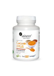 Curcumin 3 Plus Curcuma Longa 500 mg Piperin 1 mg 60 kapsułek vege - Aliness
