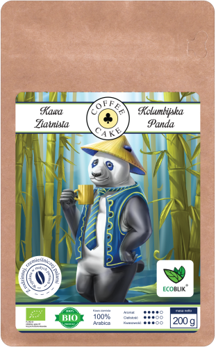 EcoBlik kawa ziarnista ekologiczna Kolumbijska Panda 200 g - Aliness