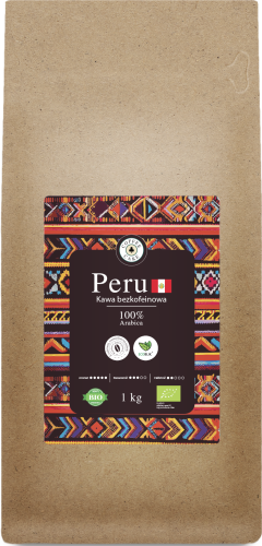 EcoBlik kawa ziarnista ekologiczna Arabica z Peru bezkofeinowa 1 kg- Aliness