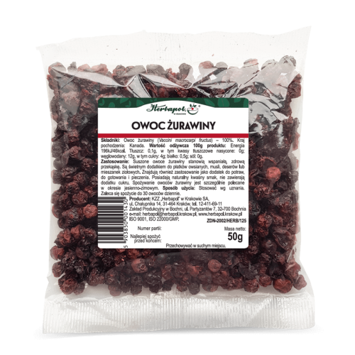 Żurawina owoc 50 g - Herbapol Kraków