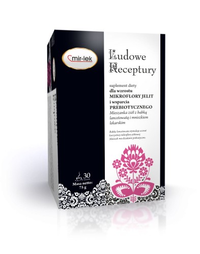 Ludowe Receptury dla wzrostu mikroflory jelit i wsparcia prebiotycznego 30 x 2,5 g - Mir-Lek
