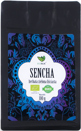 EcoBlik Herbata ekologiczna zielona liściasta SENCHA 100 g - Aliness