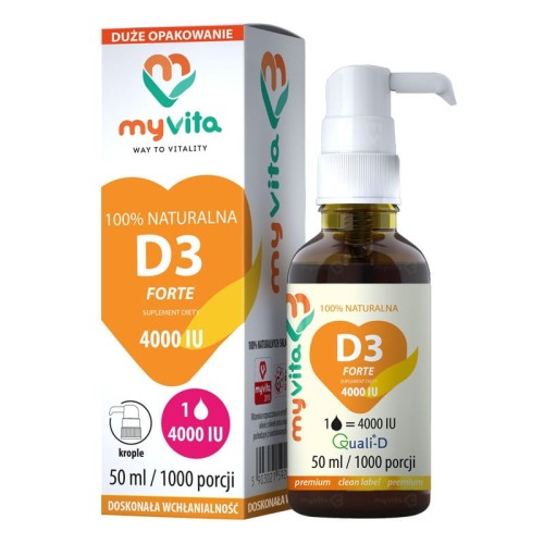 Witamina D3 Forte 4000 IU krople 50 ml - MyVita