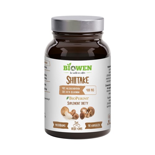 Ekstrakt z Shiitake (twardziak jadalny) 400 mg 90 kapsułek - Biowen