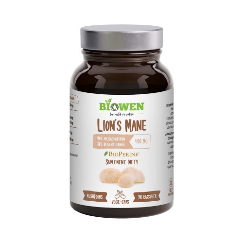 Lion's Mane Soplówka jeżowata ekstrakt 400 mg 90 kapsułek - Biowen