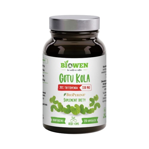 Gotu Kola Wąkrotka azjatycka 330 mg 120 kapsułek - Biowen