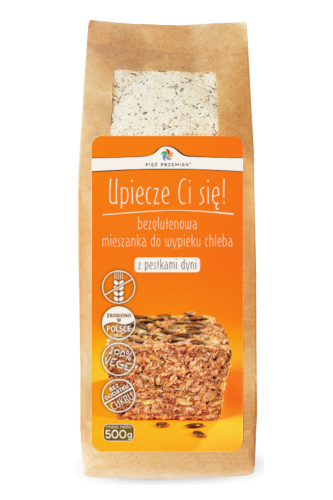 Mieszanka do wypieku chleba z pestkami dyni bezglutenowa 500 g - Pięć Przemian