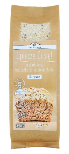 Mieszanka do wypieku chleba klasyczna bezglutenowa 420 g - Pięć Przemian