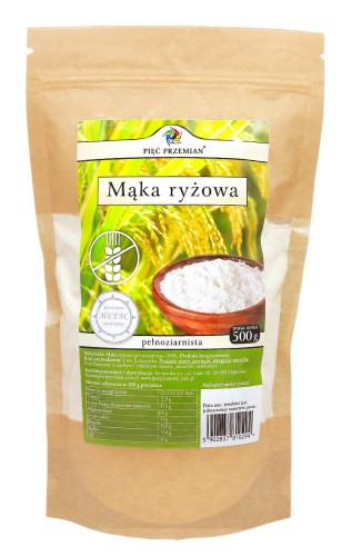 Mąka ryżowa bezglutenowa BIO 500 g - Pięć Przemian