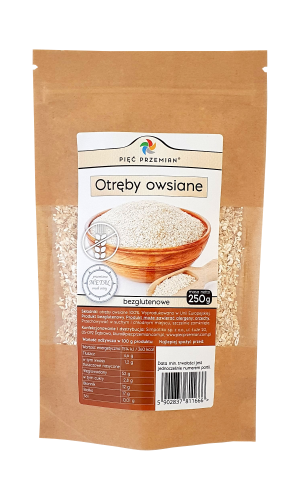 Otręby owsiane bezglutenowe 250 g - Pięć Przemian