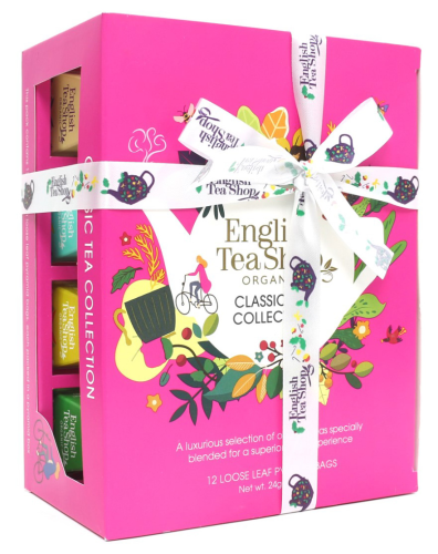 Kolekcja ekologicznych herbat 12 piramidek w 12 różnych smakach Classic Collection 24 g - English Tea Shop