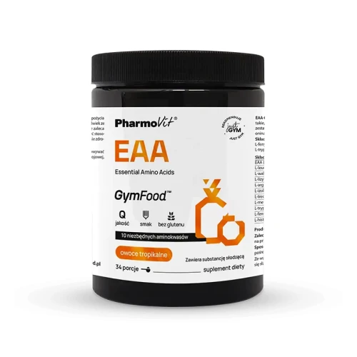 EAA essential amino acids Owoce Tropikalne 375 g - GymFood Pharmovit
