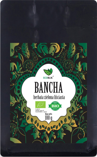 EcoBlik Herbata ekologiczna liściasta BANCHA zielona 100g - Aliness