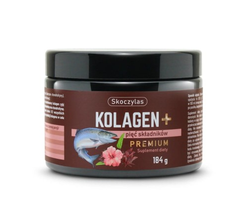Kolagen z łososia + pięć składników PREMIUM 184 g - Skoczylas