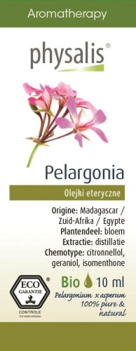 Olejek eteryczny pelargonia (geranium) BIO 10 ml - Physalis