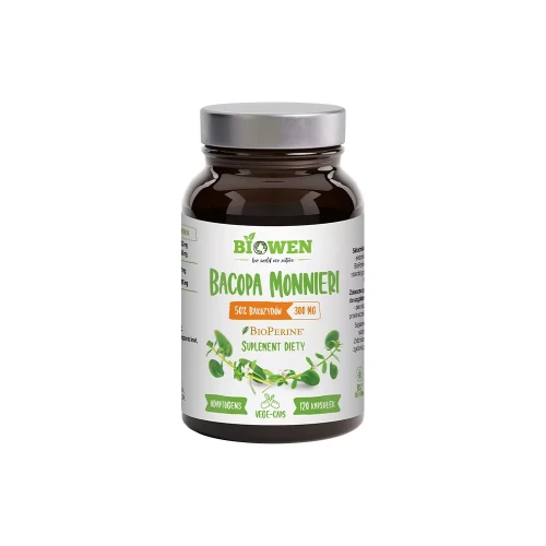Bacopa Monnieri Brahmi ekstrakt 300 mg 120 kapsułek - Biowen