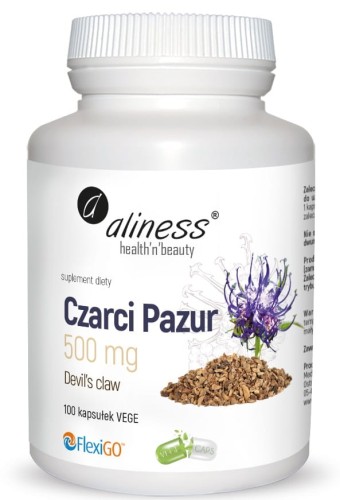 Czarci Pazur (Devil’s claw) 500 mg - 100 kapsułek - Aliness