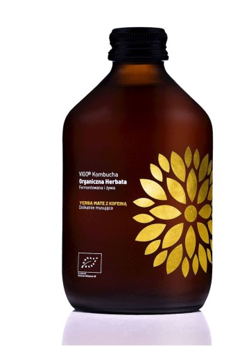 Kombucha z Yerba Mate bezglutenowa organiczna herbata BIO 330 ml - Vigo