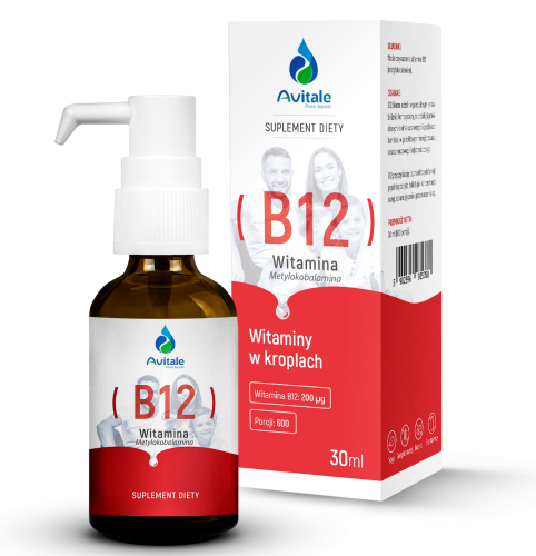 Witamina B12 (Metylokobalamina) 200 µg 30 ml (krople) - Avitale