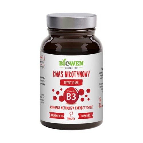 Kwas nikotynowy Niacyna Witamina B3 120 g - Biowen