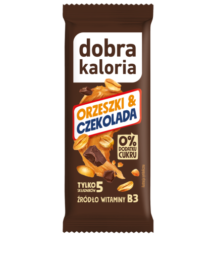 Baton orzeszki & czekolada 35 g - Dobra Kaloria