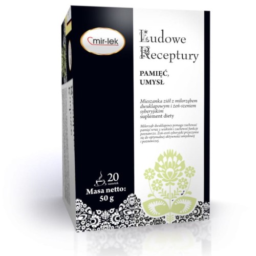 Ludowe Receptury Pamięć Umysł 20 x 2,5 g - Mir-Lek
