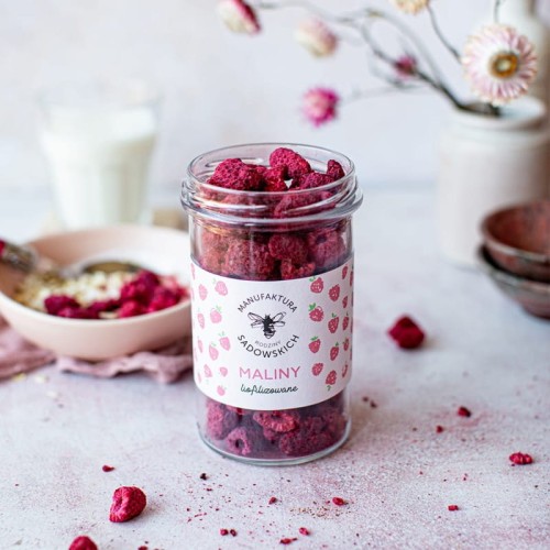 Maliny liofilizowane 40 g - Pasieki Rodziny Sadowskich