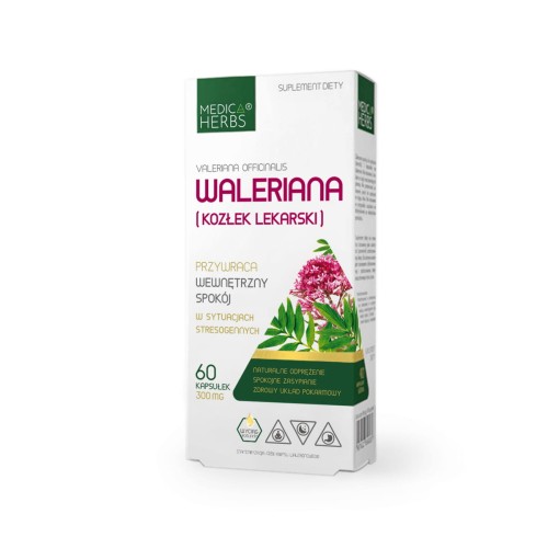 Waleriana Kozłek lekarski 300 mg 60 kapsułek - Medica Herbs