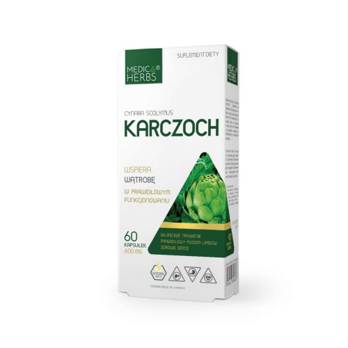 Karczoch 600 mg 60 kapsułek - Medica Herbs