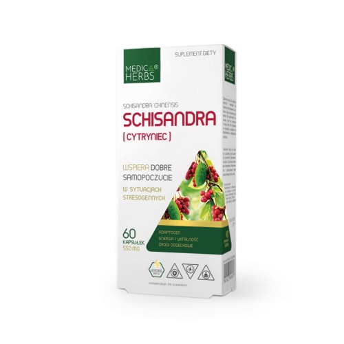 Schisandra Cytryniec 550 mg 60 kapsułek - Medica Herbs