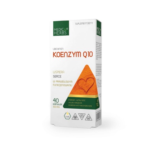 Koenzym Q10 Ubichinon 100 mg 40 kapsułek - Medica Herbs