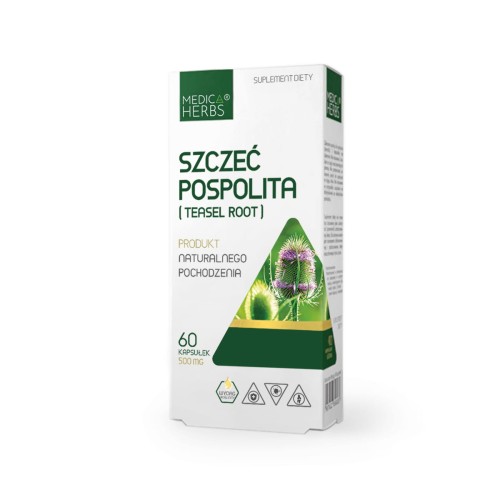 Szczeć pospolita Teasel root 500 mg 60 kapsułek - Medica Herbs