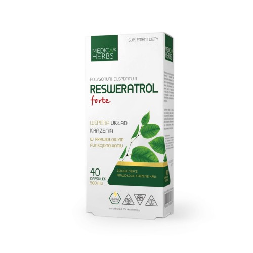 Resweratrol forte 500 mg 40 kapsułek - Medica Herbs