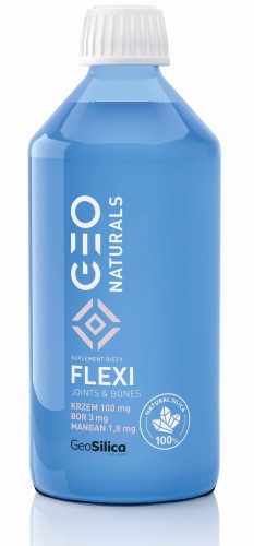 GeoNaturals Silica Flexi krzem 100 mg + mangan 1,8 mg + bor 3 mg 500 ml - Aliness