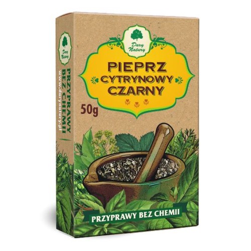 Pieprz cytrynowy czarny 50 g - Dary Natury