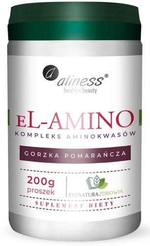 eL - AMINO kompleks aminokwasów (gorzka pomarańcza) proszek 200 g - Aliness