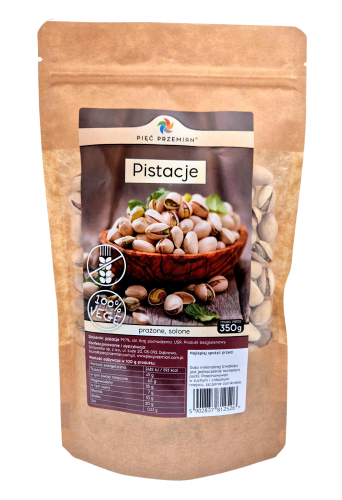 Pistacje prażone solone 350 g - Pięć Przemian