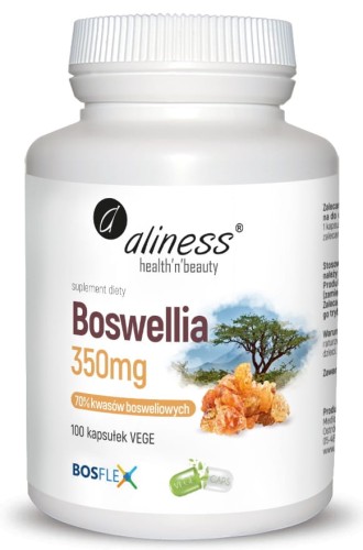 Boswellia 350 mg 70% kwasów bosweliowych 100 kapsułek vege - Aliness