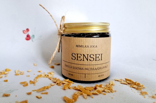 Świeca sojowa SENSEI Paczula Grejpfrut 120 ml - Mimilka