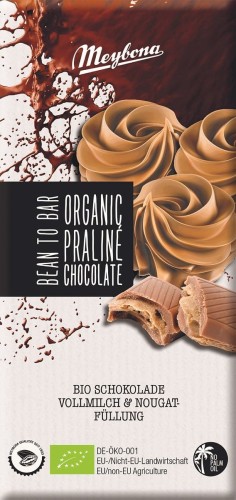 Czekolada mleczna pralinowa BIO 100 g - Meybona