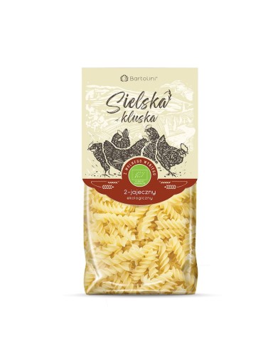 Makaron semolinowy 2-jajeczny świderki BIO 250 g - Bartolini
