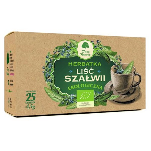 Szałwia liść fix EKO 25 x 1,5 g (saszetki) - Dary Natury